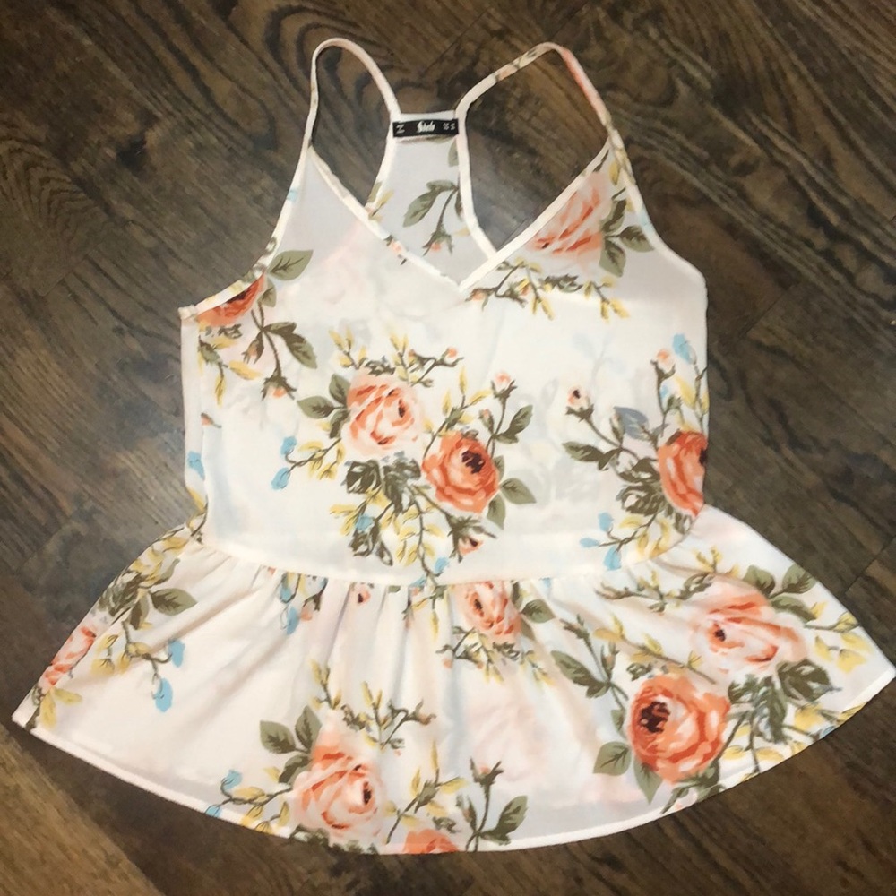Floral peplum shirt